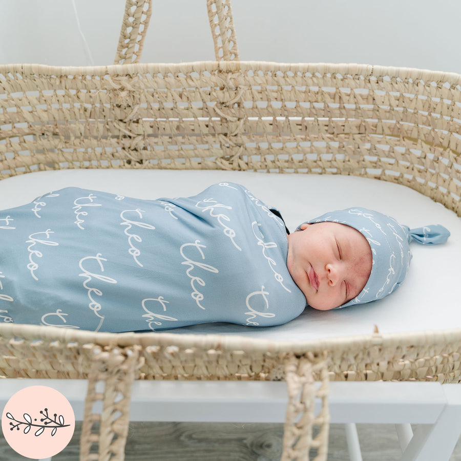 Handwritten Personalized Name Baby Swaddle Blanket