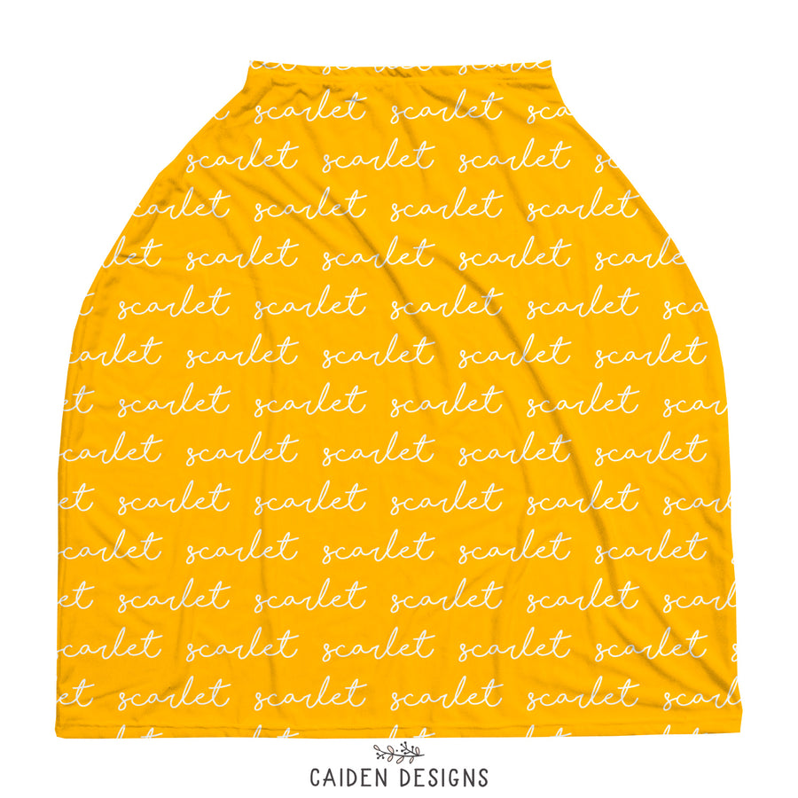 Handwritten Name Multi-Use Baby Car Seat Cover