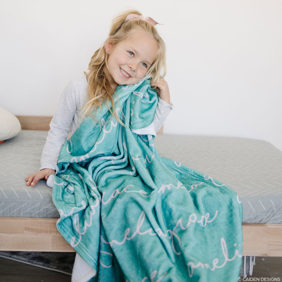 Handwritten Name Personalized Blanket