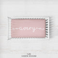 Swirly Name Personalized Crib Sheet