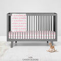 Heart Personalized Name Crib Sheet