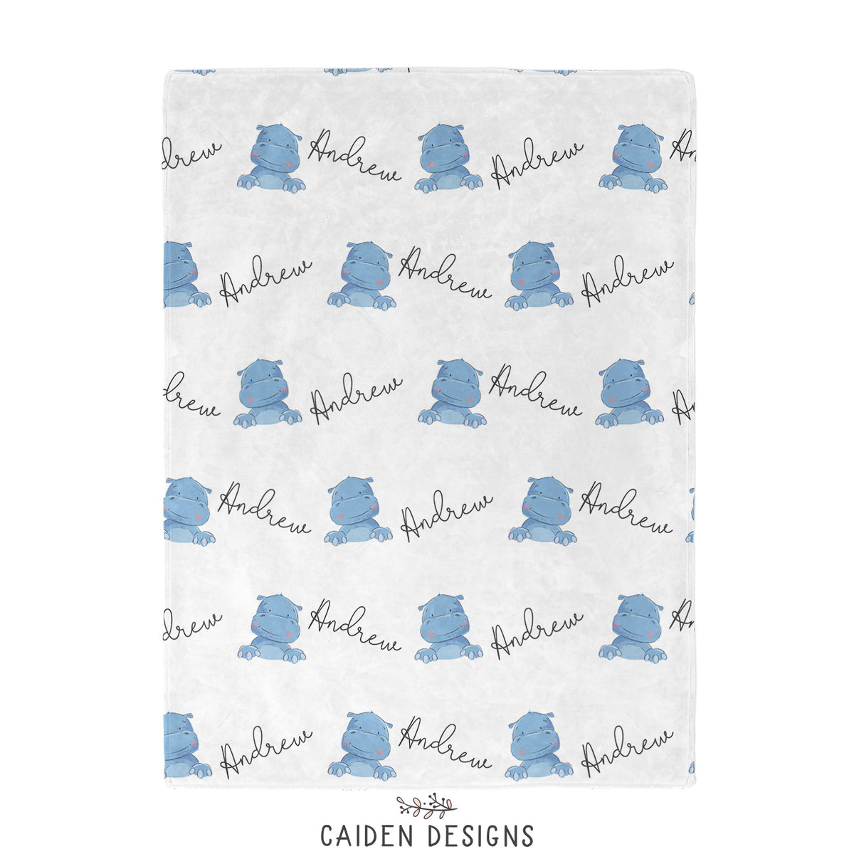Personalized Hippo Blanket - Caiden Designs