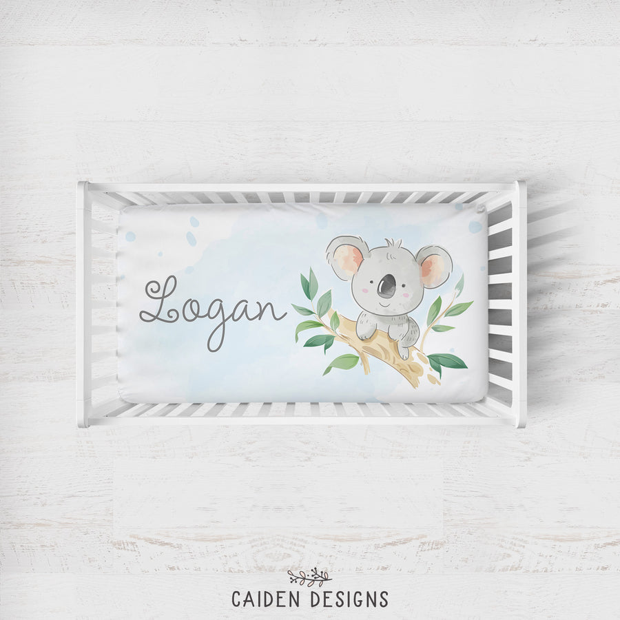 Koala Personalized Crib Sheet