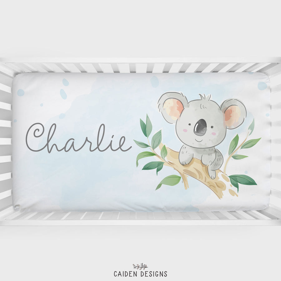 Koala Personalized Crib Sheet