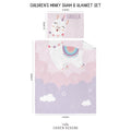 Llama Unicorn Personalized Blanket & Pillowcase Set