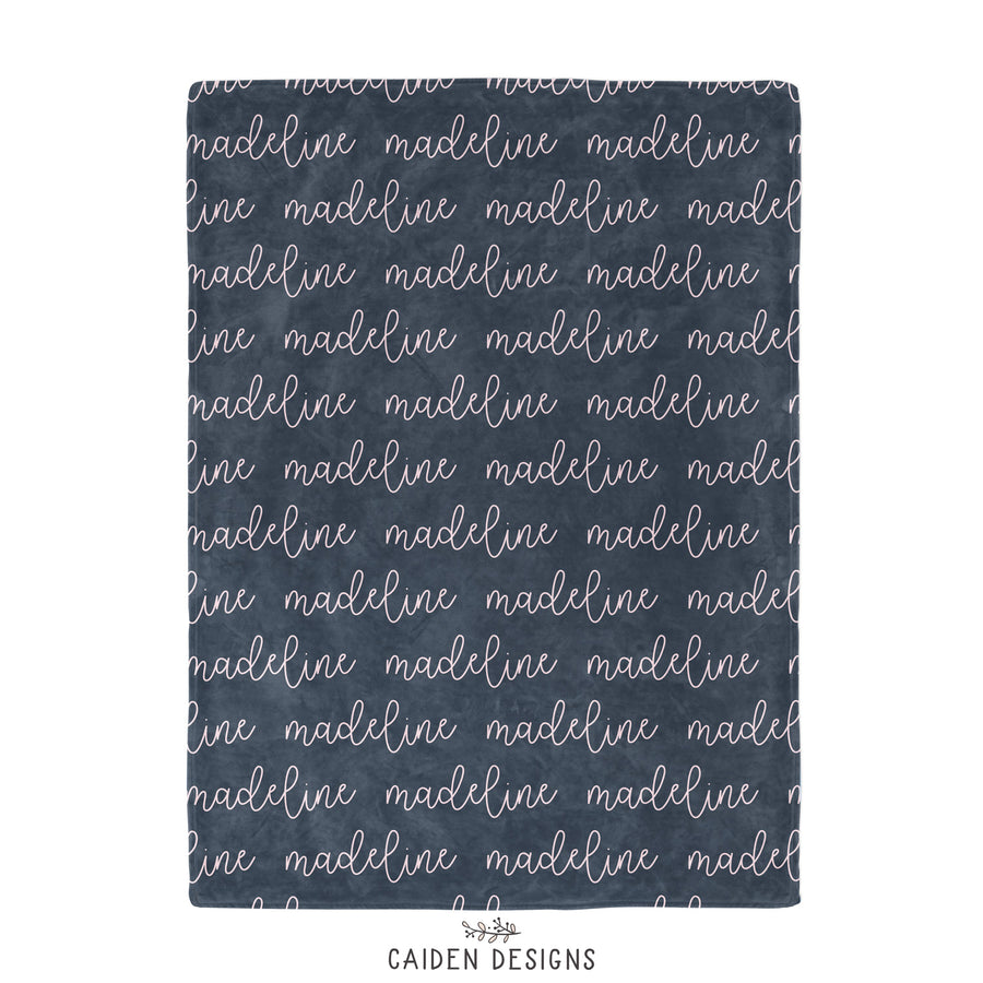Script Personalized Name Blanket