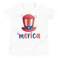 Uncle Sam Hat 'merica Youth Short Sleeve T-Shirt