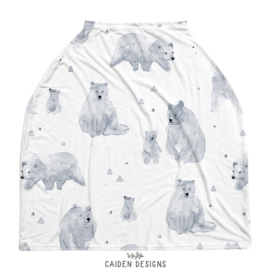 Watercolor Mama Bear Multi-Use Baby Car Seat Cover