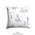 Monochrome Watercolor Mama Bear Personalized Pillow