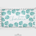 Monstera Leaves Personalized Crib Sheet