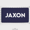 Navy Nautical Anchors Personalized Crib Sheet