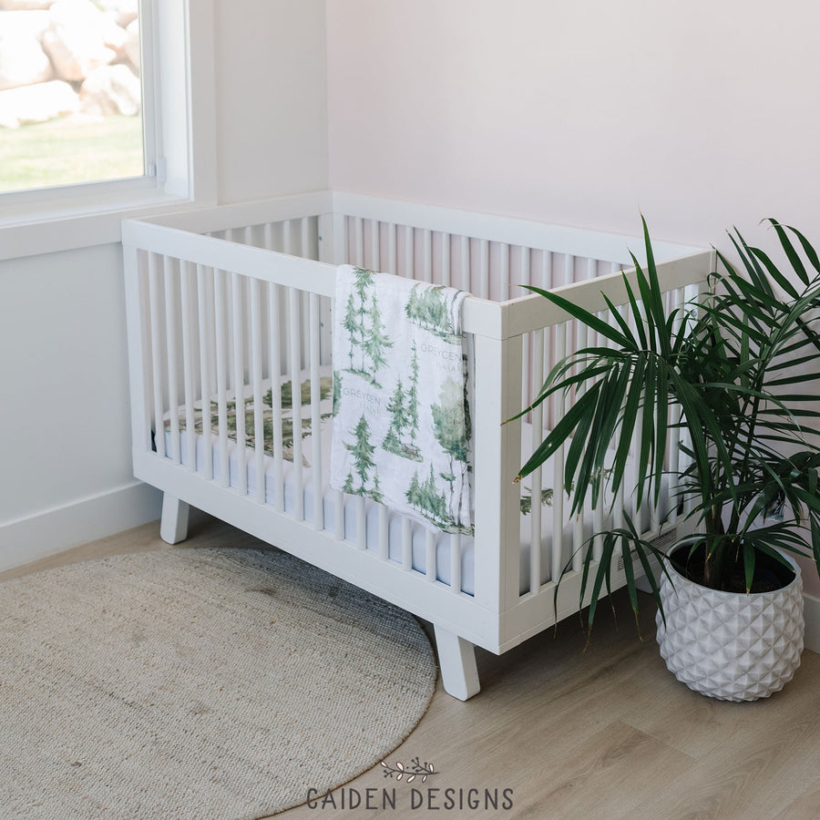 Painted Forest Personalized Crib Sheet