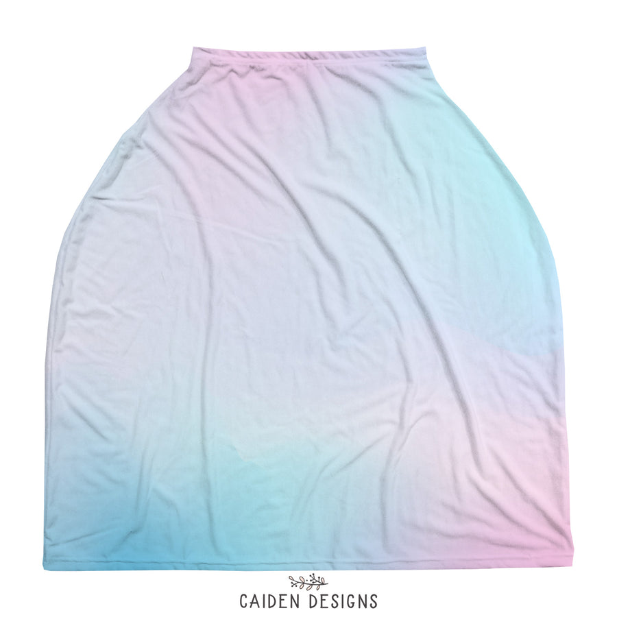 Pastel Rainbow Ombre Multi-Use Baby Car Seat Cover