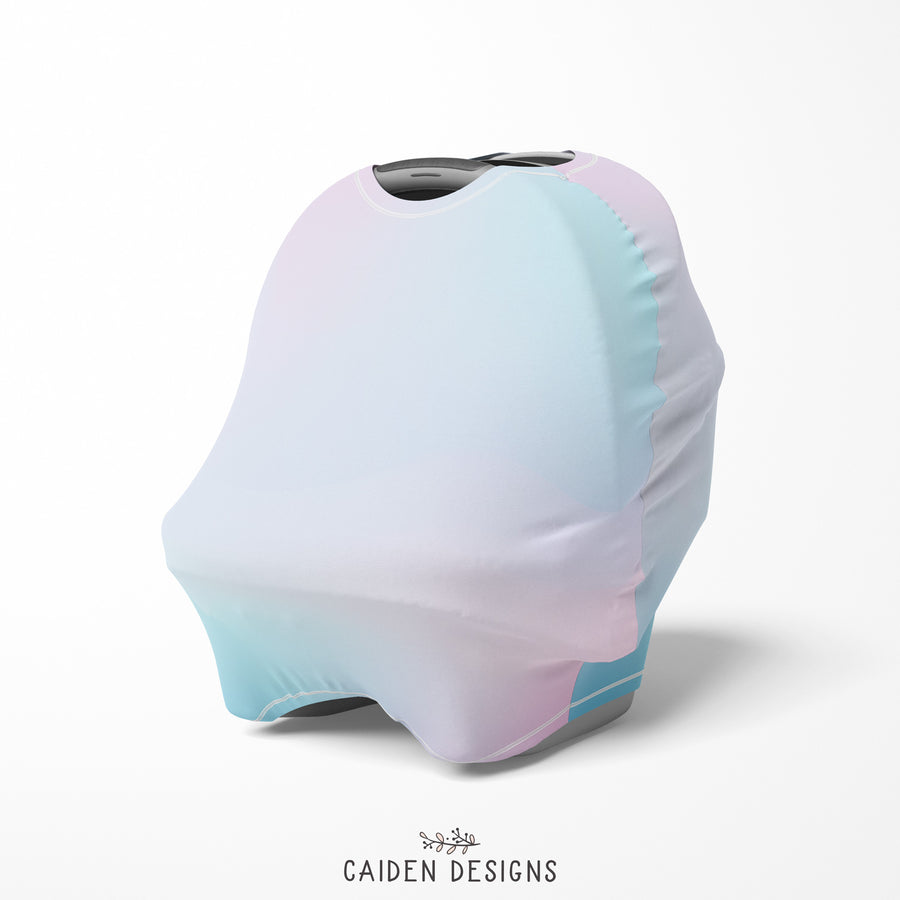 Pastel Rainbow Ombre Multi-Use Baby Car Seat Cover