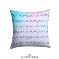 Pastel Rainbow Ombre Personalized Pillow