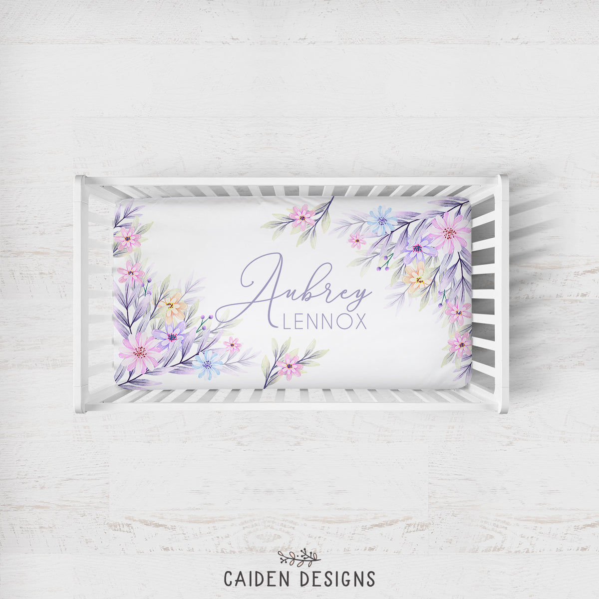 Watercolor floral crib sheet cheap