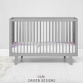 Pastel Watercolor Flowers Personalized Crib Sheet