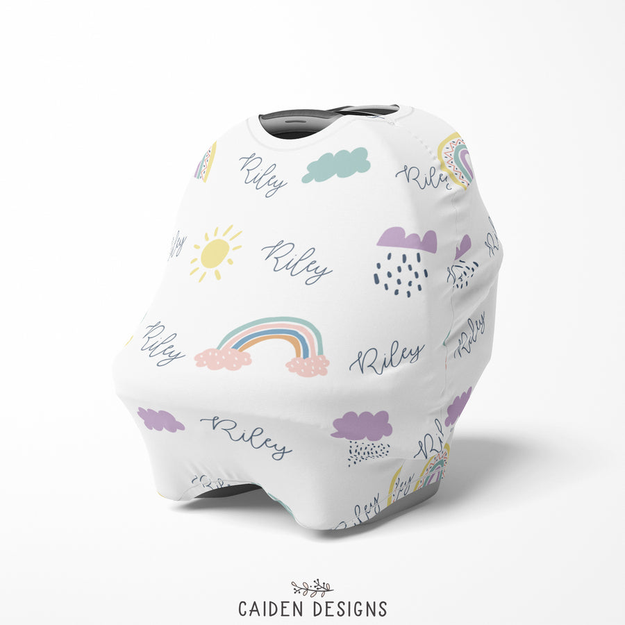 Scandinavian Rainbows Multi-Use Baby Car Seat Cover