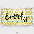 Pineapples Personalized Crib Sheet