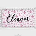 Pink Butterflies Personalized Crib Sheet