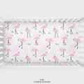 Pink Flamingo Personalized Crib Sheet