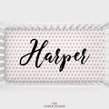 Pink Hearts Personalized Crib Sheet