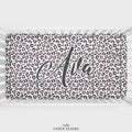 Pink Leopard Personalized Crib Sheet