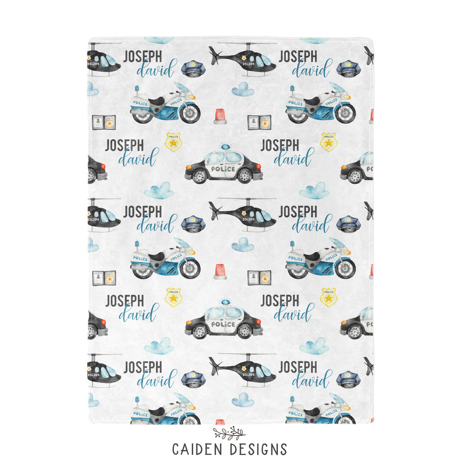 Police Personalized Baby Blanket