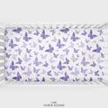 Purple Butterflies Personalized Crib Sheet