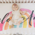Rainbow Baby Personalized Crib Sheet