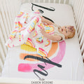 Rainbow Baby Personalized Crib Sheet