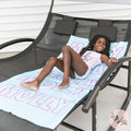 Bold Repeat Name Personalized Beach Towel