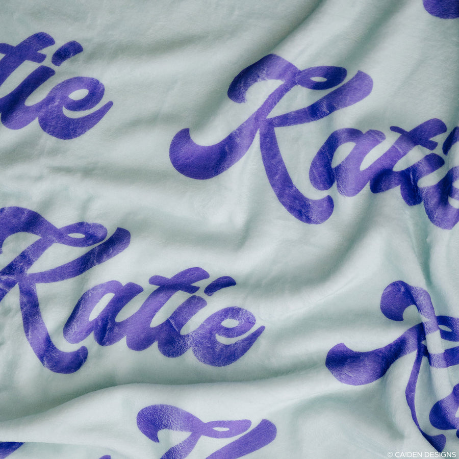 Retro Personalized Name Blanket