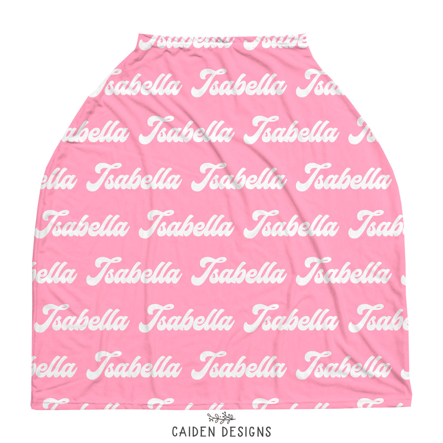 Retro Name Personalized Multi-Use Baby Car Seat Cover