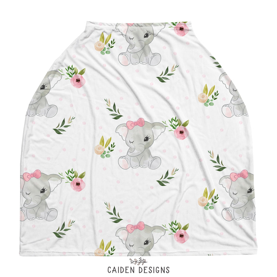 Rosey Elephant Multi-Use Baby Car Seat Cover