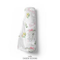 Rosey Elephant Personalized Baby Blanket
