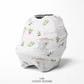 Rosey Elephant Personalized Multi-Use Baby Car Seat Cover