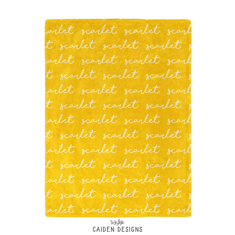 Handwritten Name Personalized Blanket