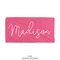 Script Name Premium Personalized Beach Towel