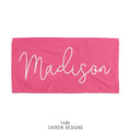 Script Name Personalized Beach Towel