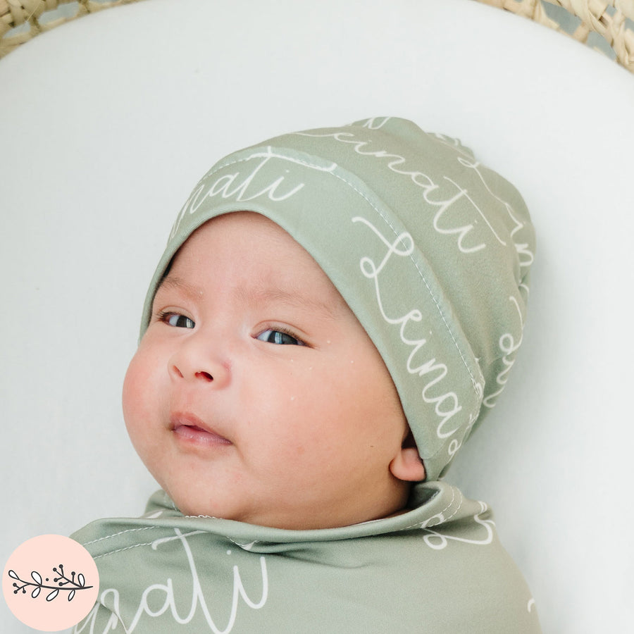 Script Name Personalized Baby Hat