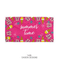 Flip Flops + Ice Cream Premium Personalized Beach Towel