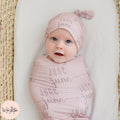 Sunshine Duo Personalized Name Baby Swaddle Blanket