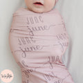 Sunshine Duo Personalized Name Baby Swaddle Blanket