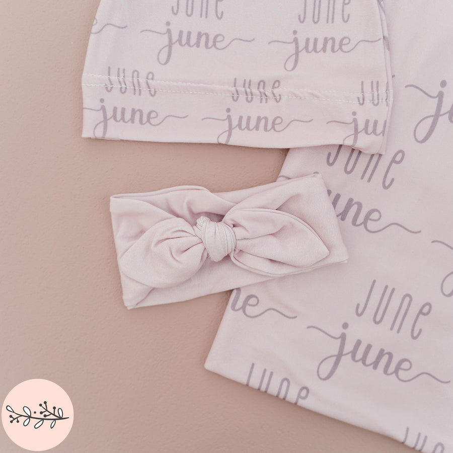 Sunshine Duo Personalized Name Baby Swaddle Blanket