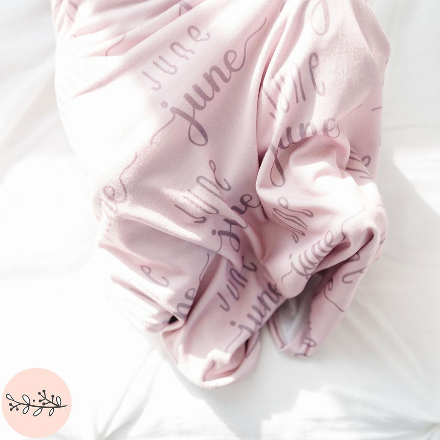 Sunshine Duo Personalized Name Baby Swaddle Blanket