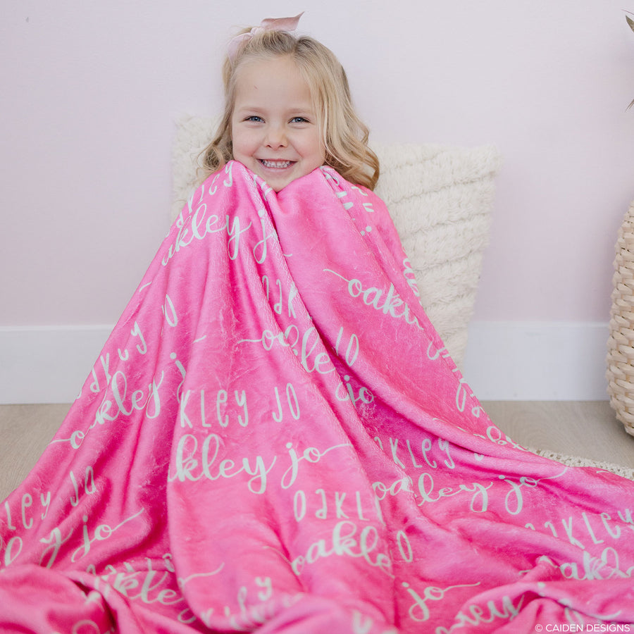 Sunshine Duo Personalized Name Blanket