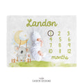 Swinging Koala Personalized Baby Milestone Blanket