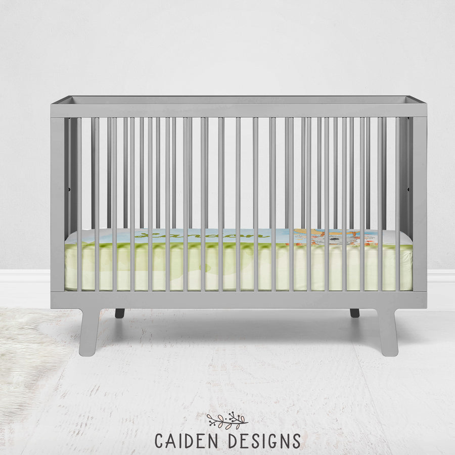 Swinging Koala Personalized Crib Sheet