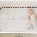 Swirly Name Personalized Crib Sheet
